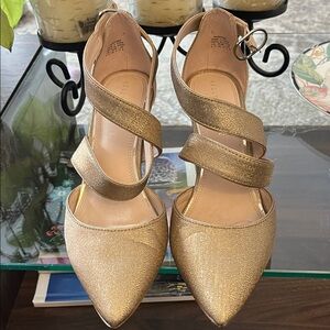 Kelly & Katie Gold Glitter Heels